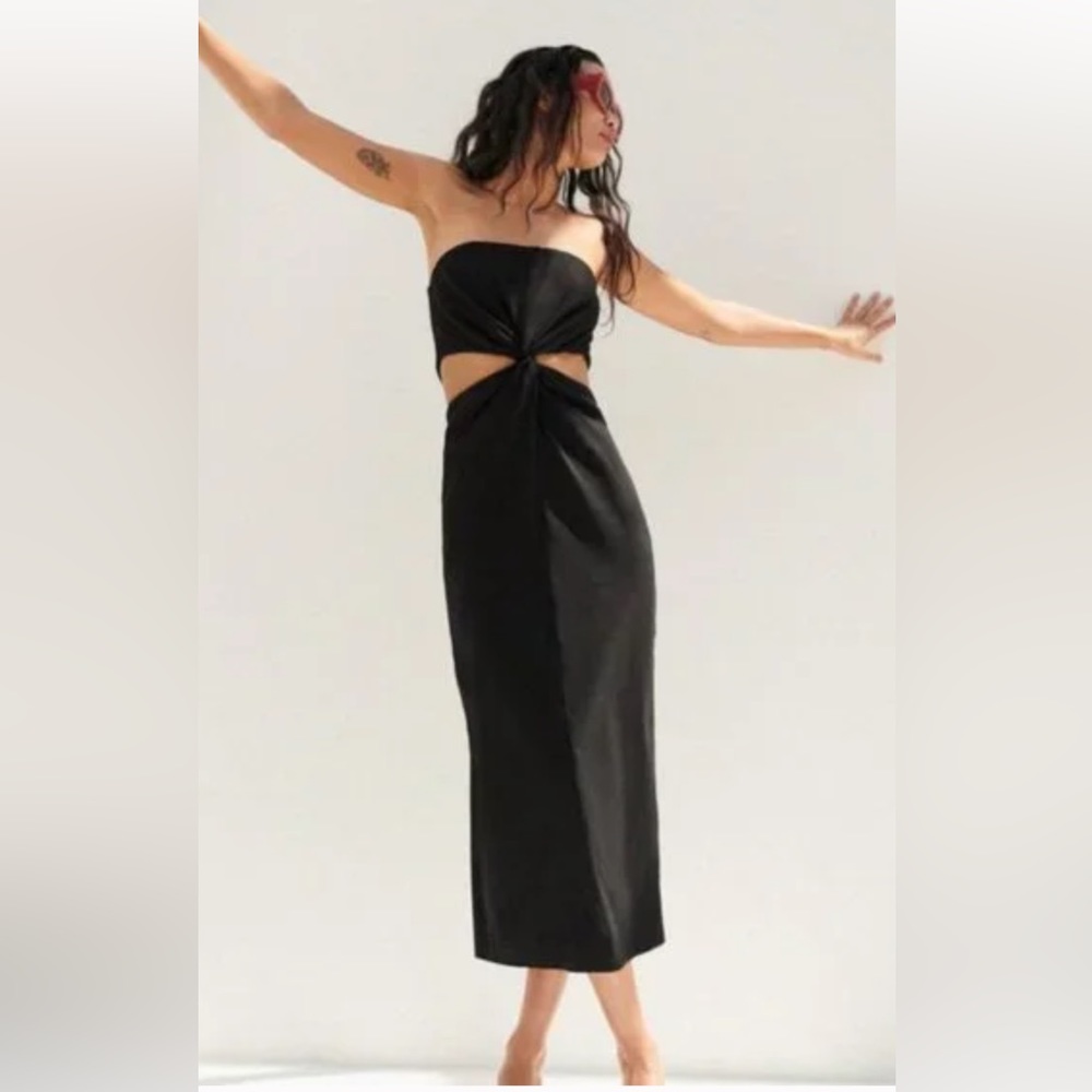 Zara Linen Twist Front Dress